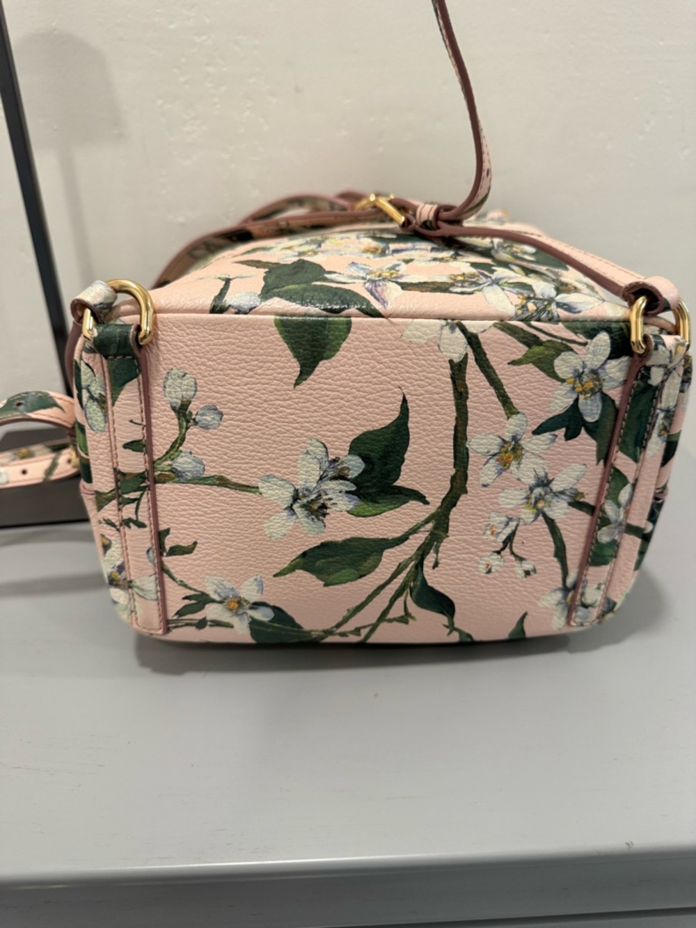 Dolce & Gabbana Floral Sicily Leather Backpack in Pale Pink - Picture 9 of 9